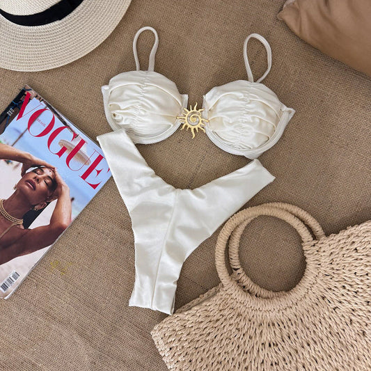 Bikini Sexy Bikini Solid Color Push up Split Women Swimsuit Swimsuit Women Bella Mia