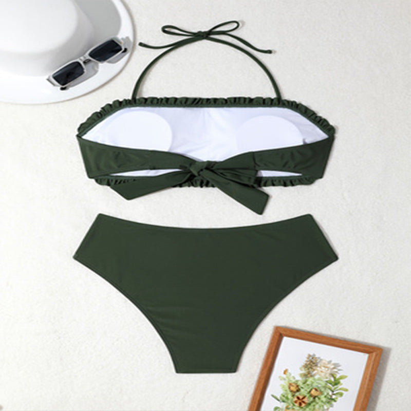 Sexy Lace up Bikini Women Three Point Bikini Beach Spring Swimsuit Bella Mia