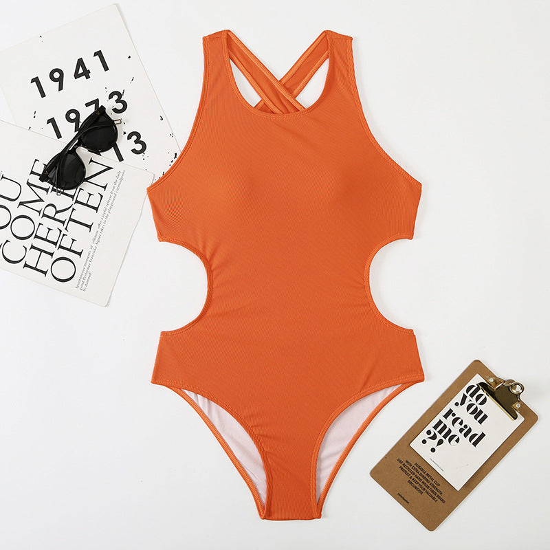 Bikini Women Sexy Solid Color One Piece Swimsuit Bella Mia