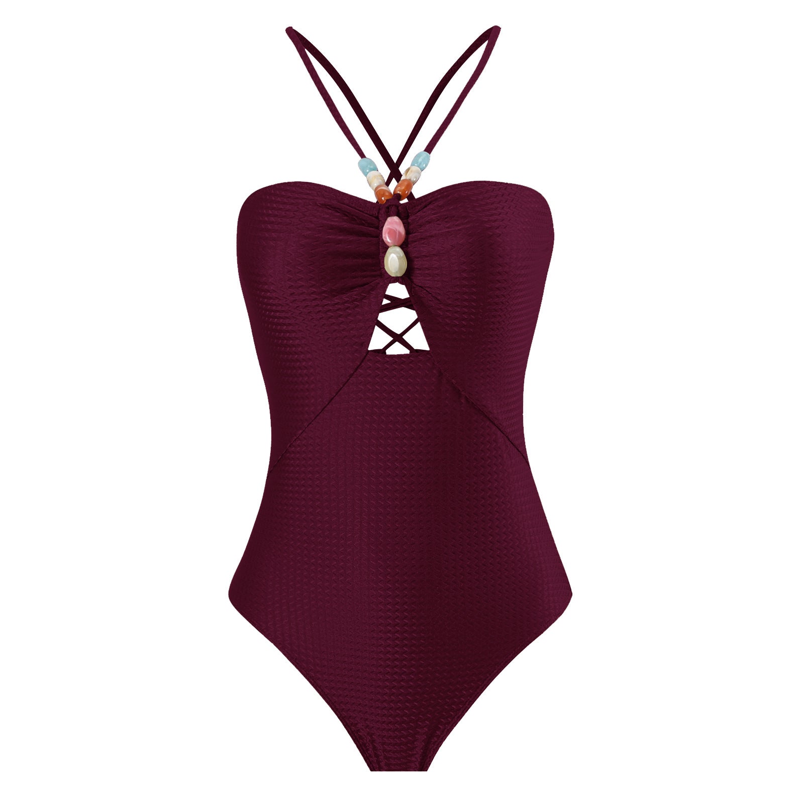 Arrival Solid Color One Piece Women Swimwear Suit French Retro Covering Belly Thin Swimming Bella Mia