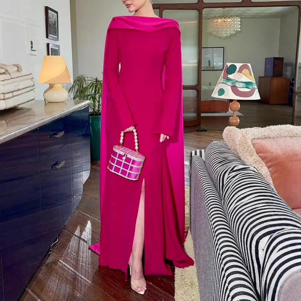 Women Clothing Spring Sexy Sheath Shawl Ribbon Evening Dress Bella Mia