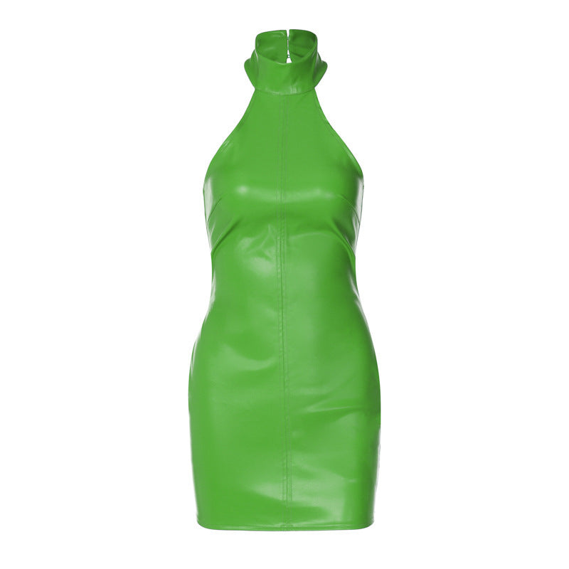 Stand Collar Sleeveless Waist Sheath Sexy Women Dress Bella Mia