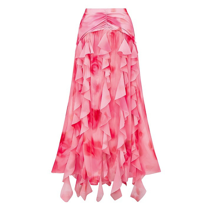 Printed One Piece Swimsuit Women Vacation Beach Tassel Skirt Sets Bella Mia