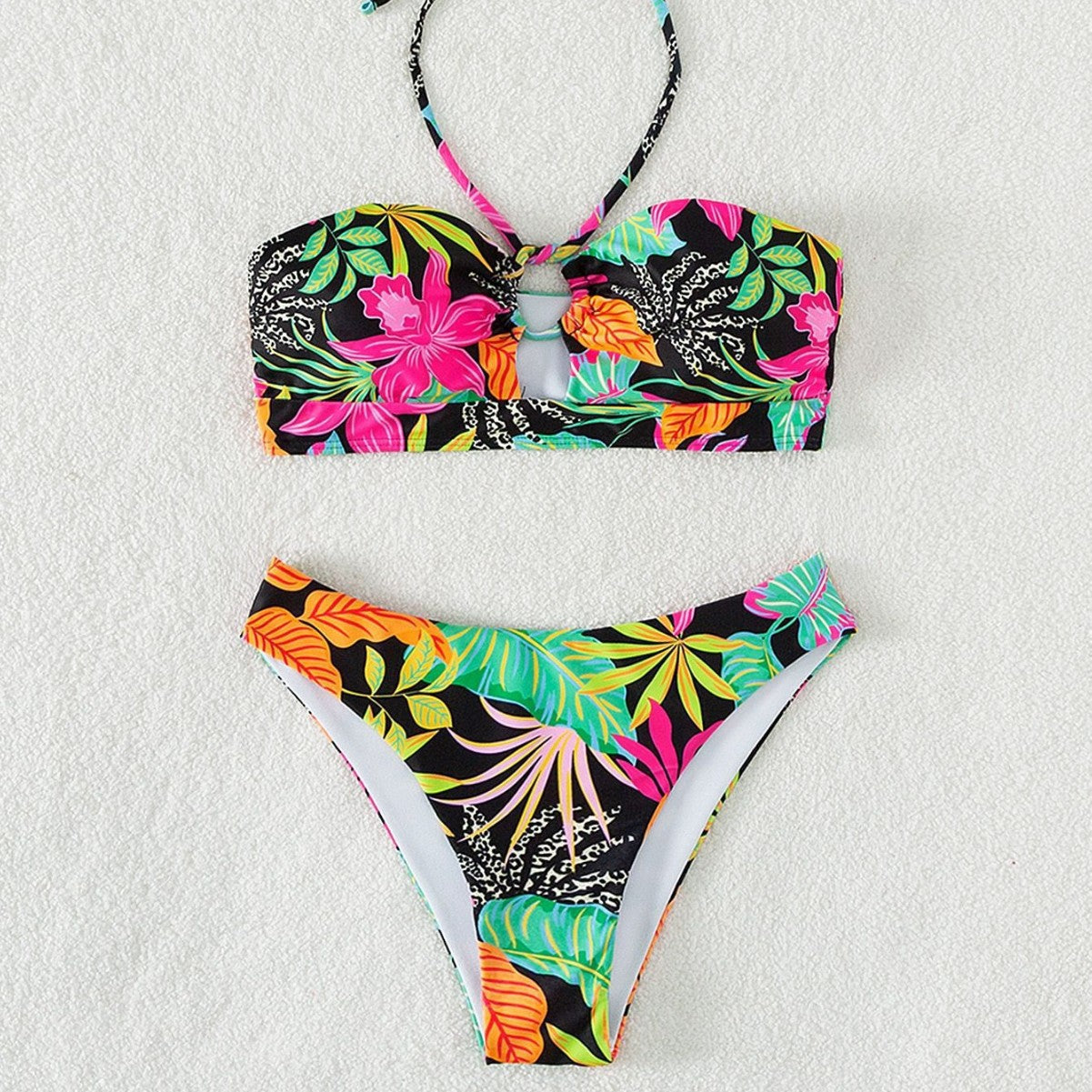 Printed Tube Top Sexy Split Swimsuit Triangle Beach Bikini Swimsuit Bella Mia