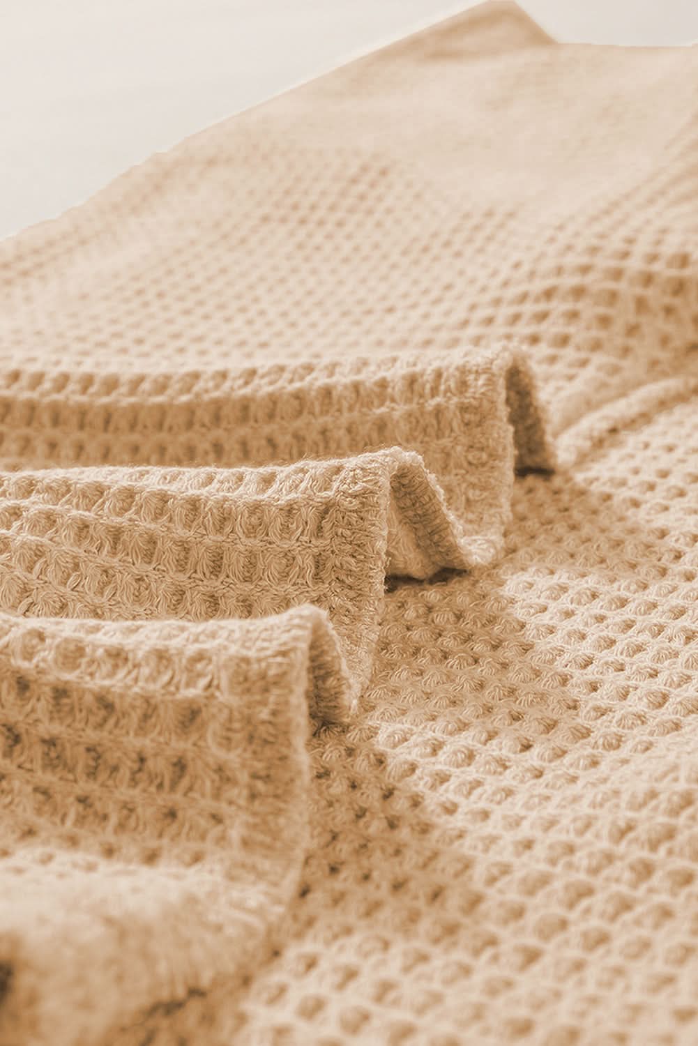 Oatmeal Textured Knit Button Back Cuffed Sleeve Tee - Love Salve 