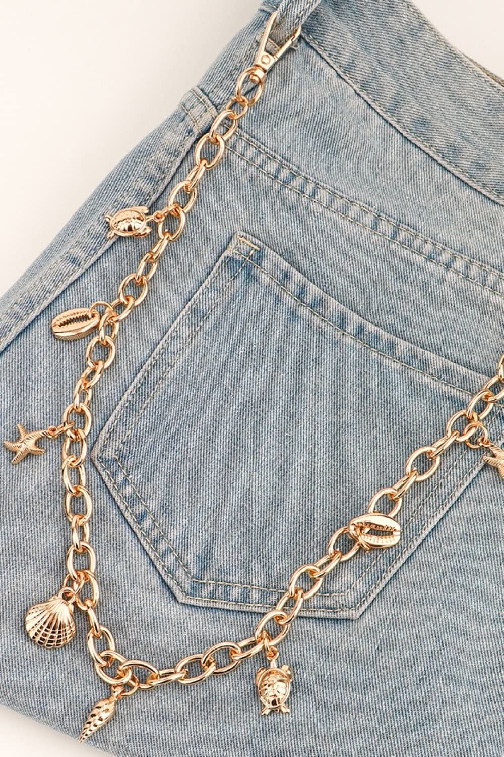 Ocean charm iron chain belt 