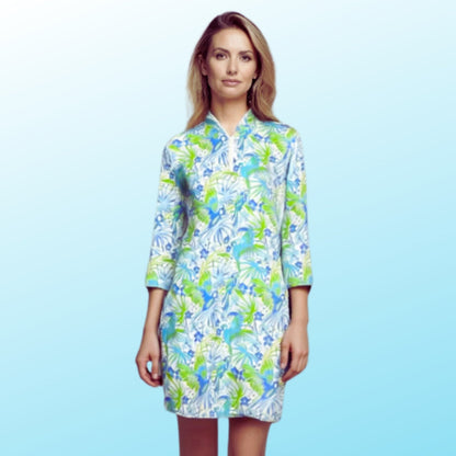 Doral Dress Parrotheads at Play Blue White Lightweight