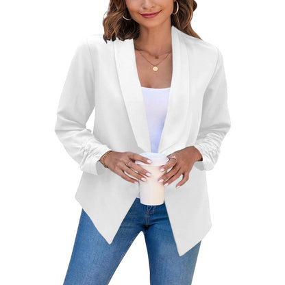 Women's Coat Double-Layer Suit Lapel Small Suit for Casual Wear