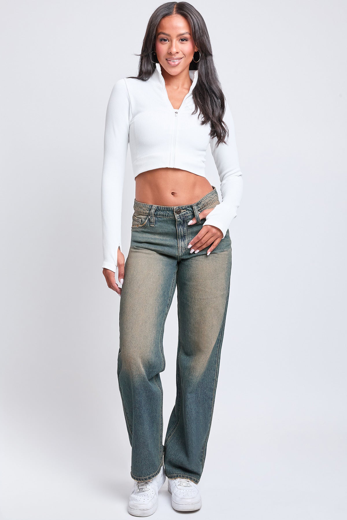 YMI JEANS: Wide Leg Denim Jeans