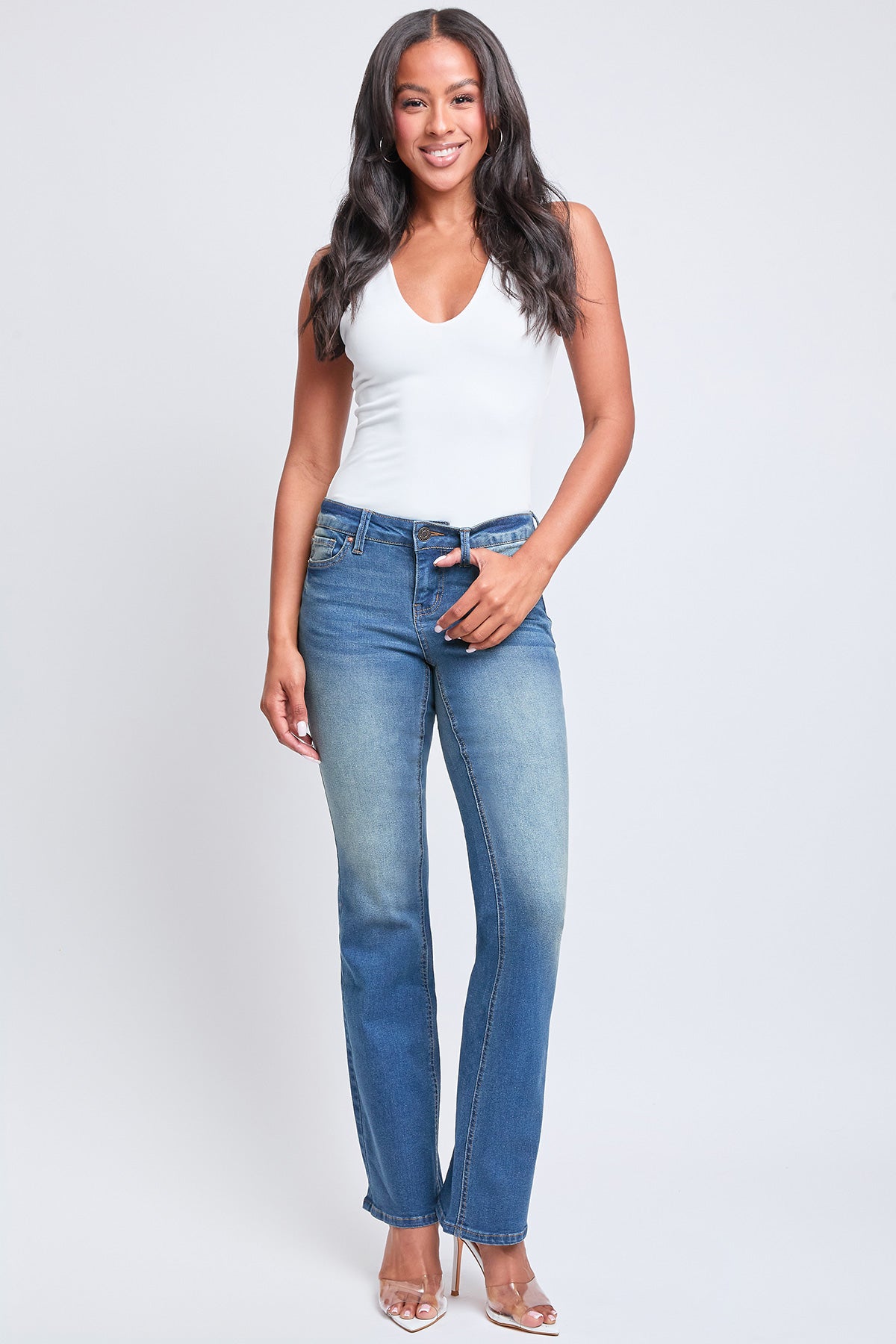 Women's Basic Low Rise Bootcut Jeans YMI JEANS