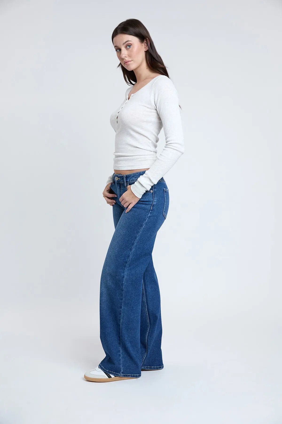 Women's Britney Wide Leg Jeans - Love Salve