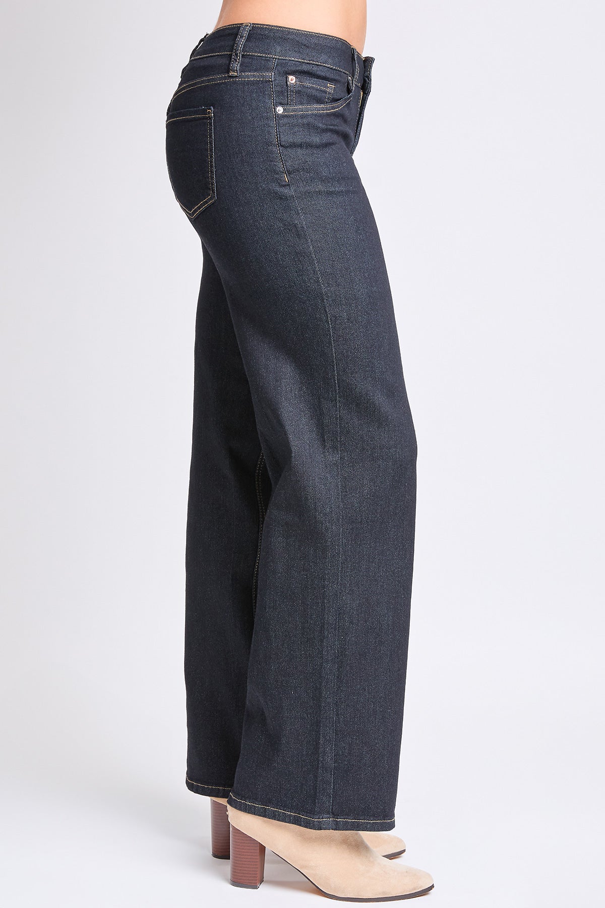 YMI JEANS: Low-Rise Wide Leg Stretch Denim