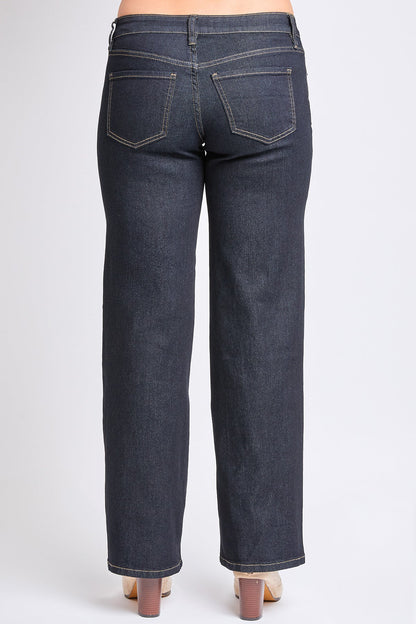 YMI JEANS: Low-Rise Wide Leg Stretch Denim