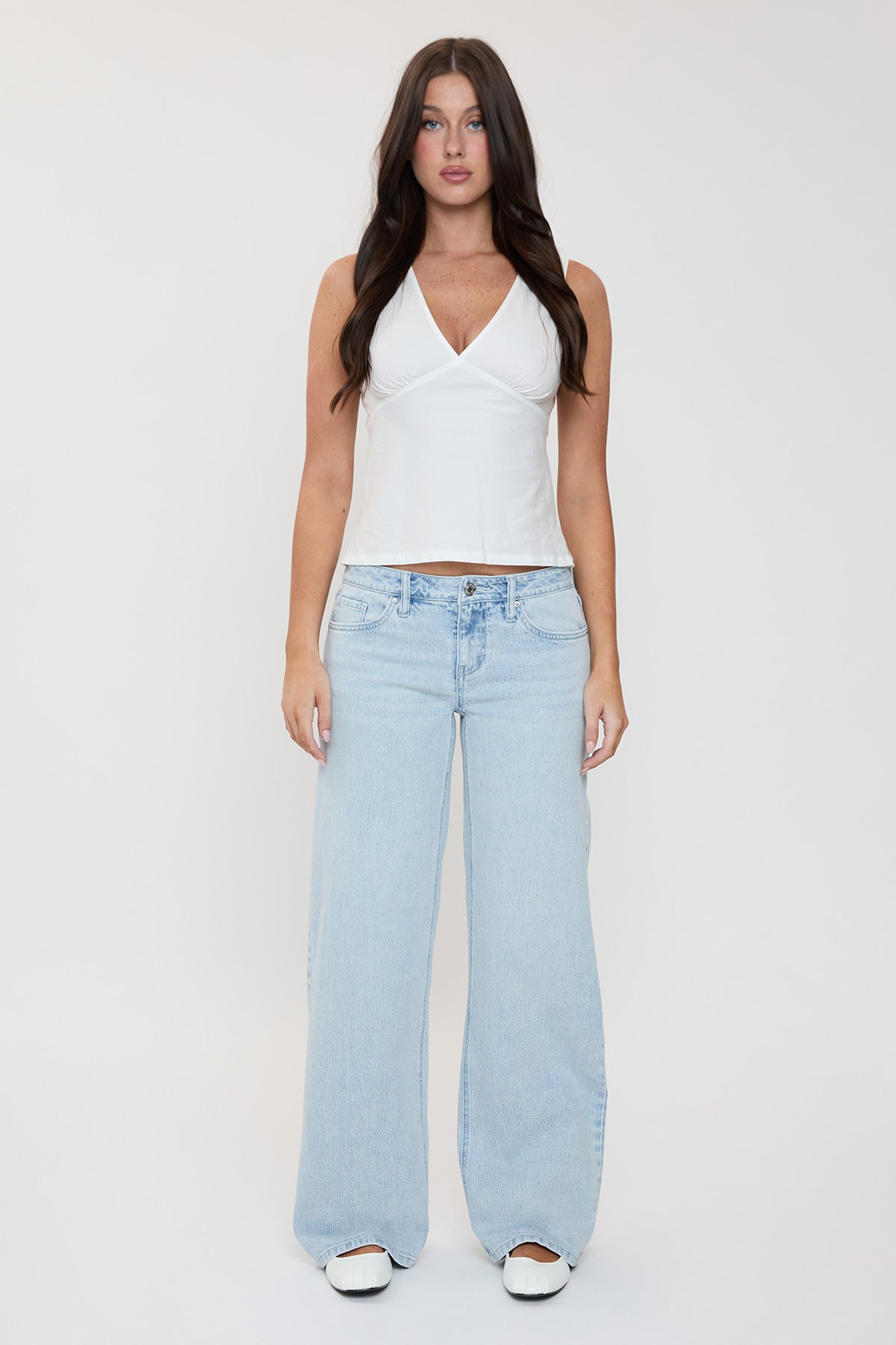Women's Luxe Britney Wide Leg Jeans YMI JEANS