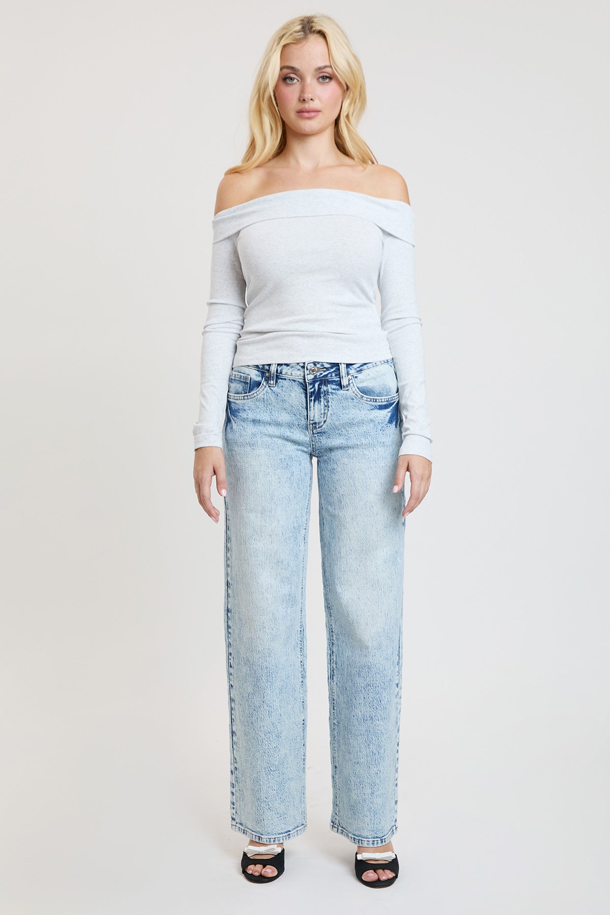 Women's Luxe Britney Wide Leg Jeans YMI JEANS