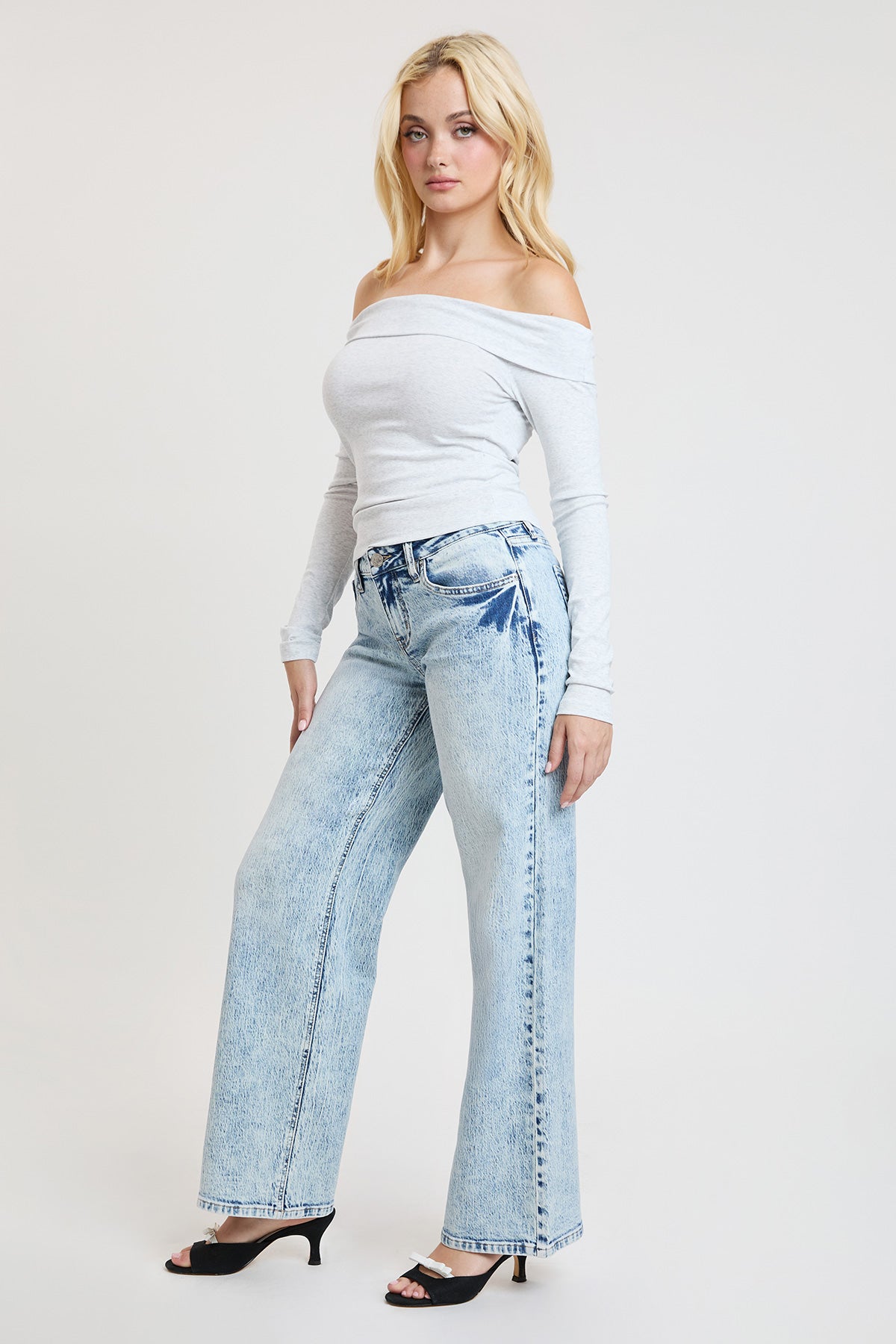 Women's Luxe Britney Wide Leg Jeans YMI JEANS