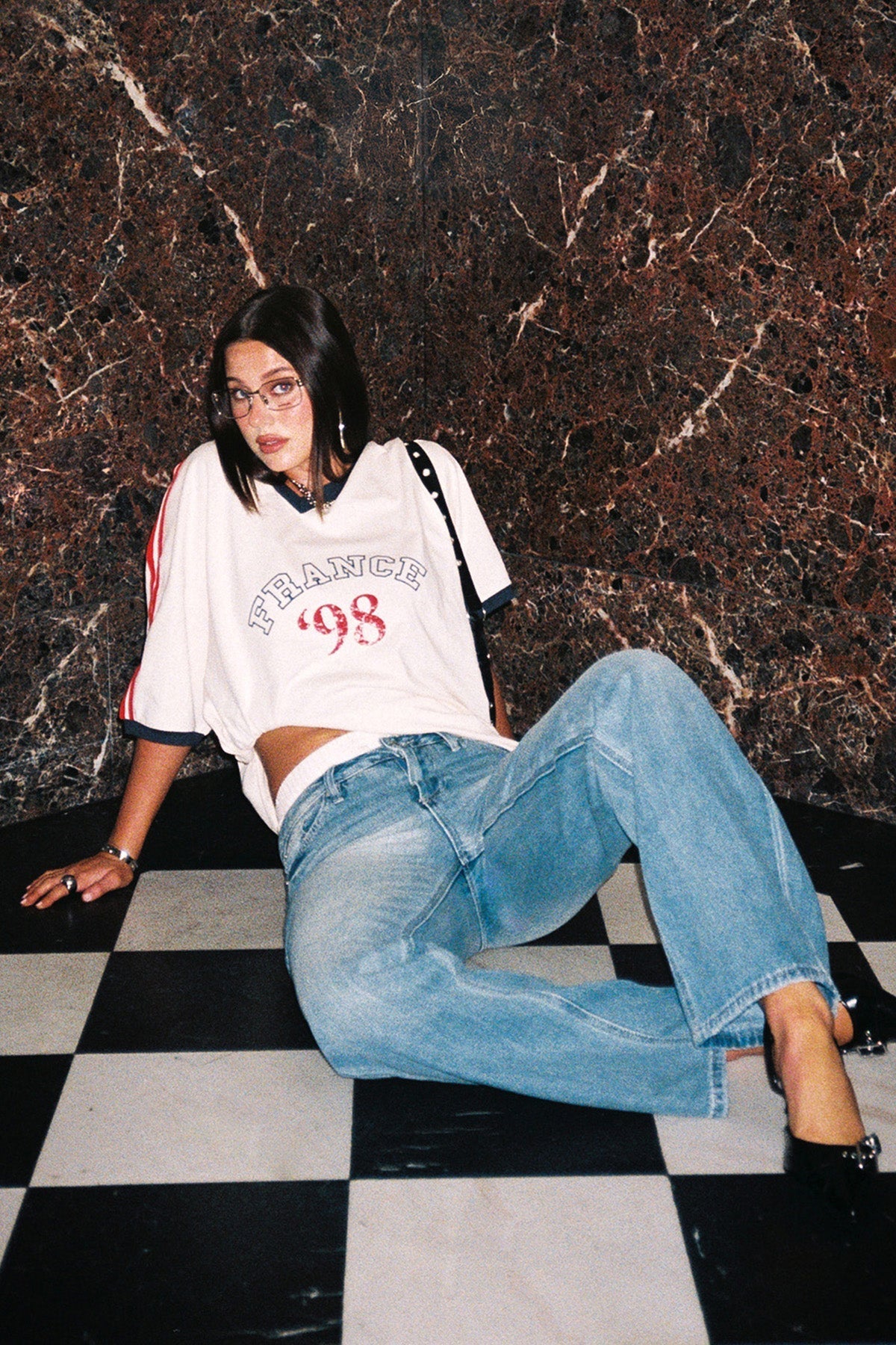 Women's Mid Rise Relax Fit Wide Leg Boxer Jeans YMI JEANS