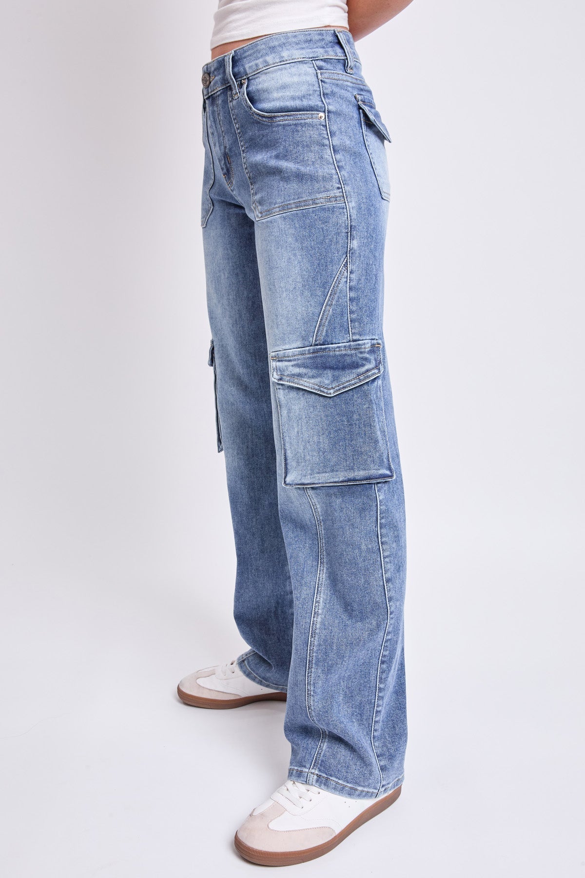 Women's High Rise Skater Cargo Jeans YMI JEANS