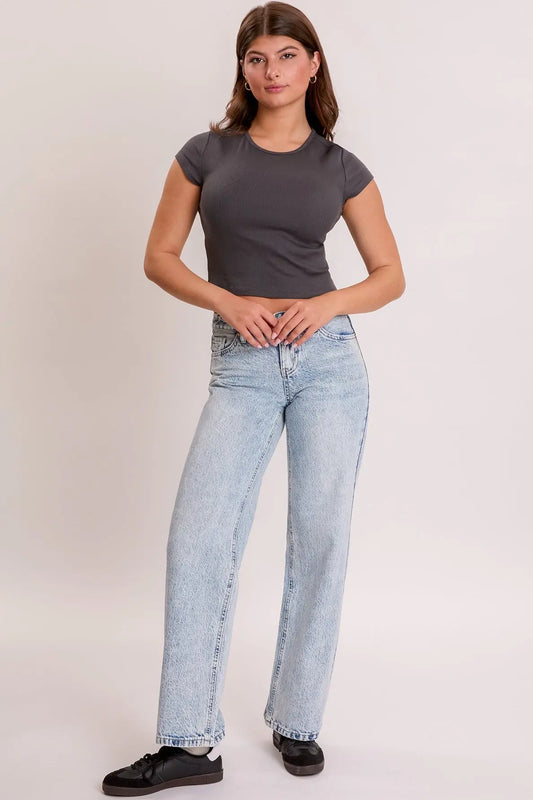 Women's Britney Wide Leg with Butterfly Print YMI JEANS