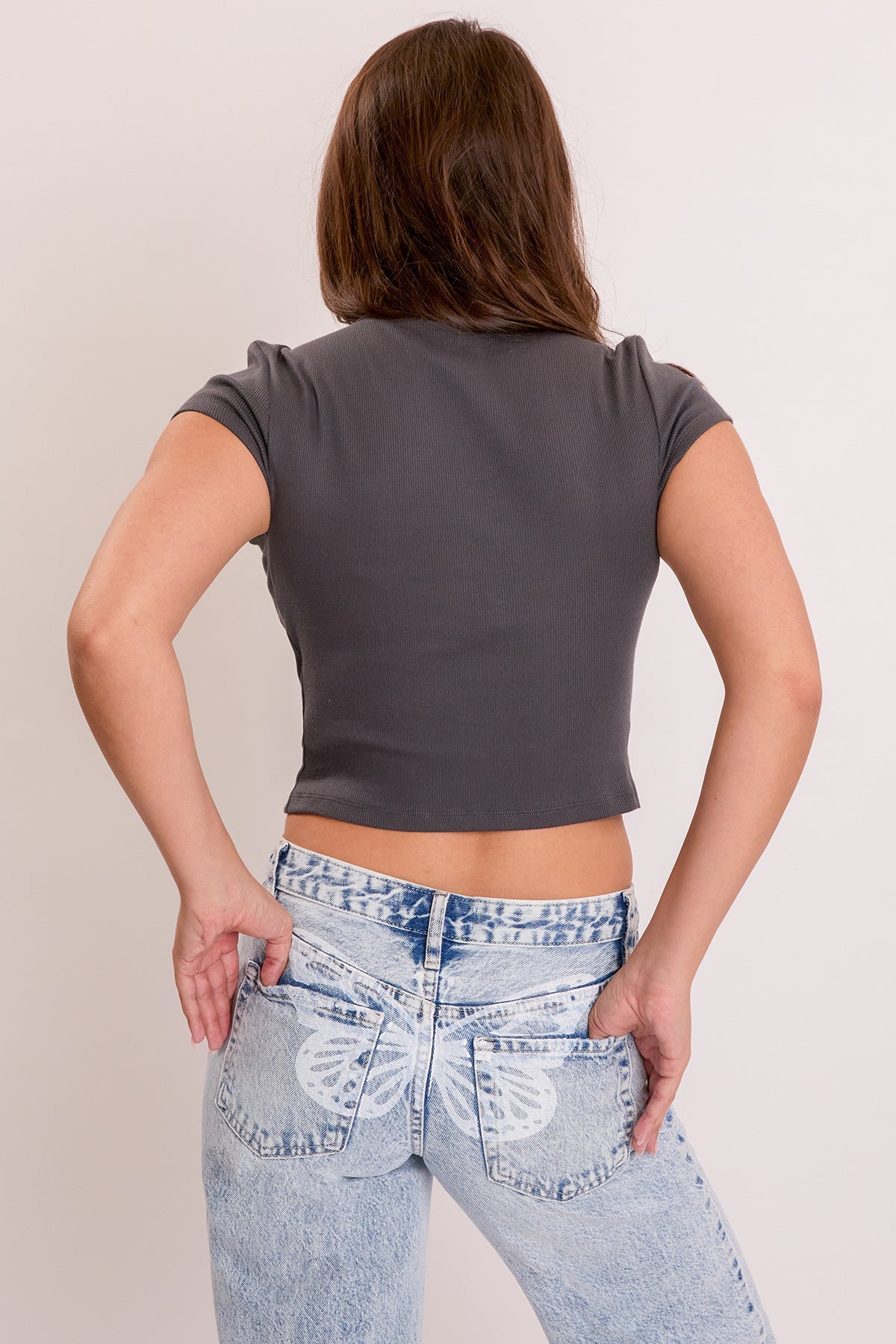 Women's Britney Wide Leg with Butterfly Print YMI JEANS