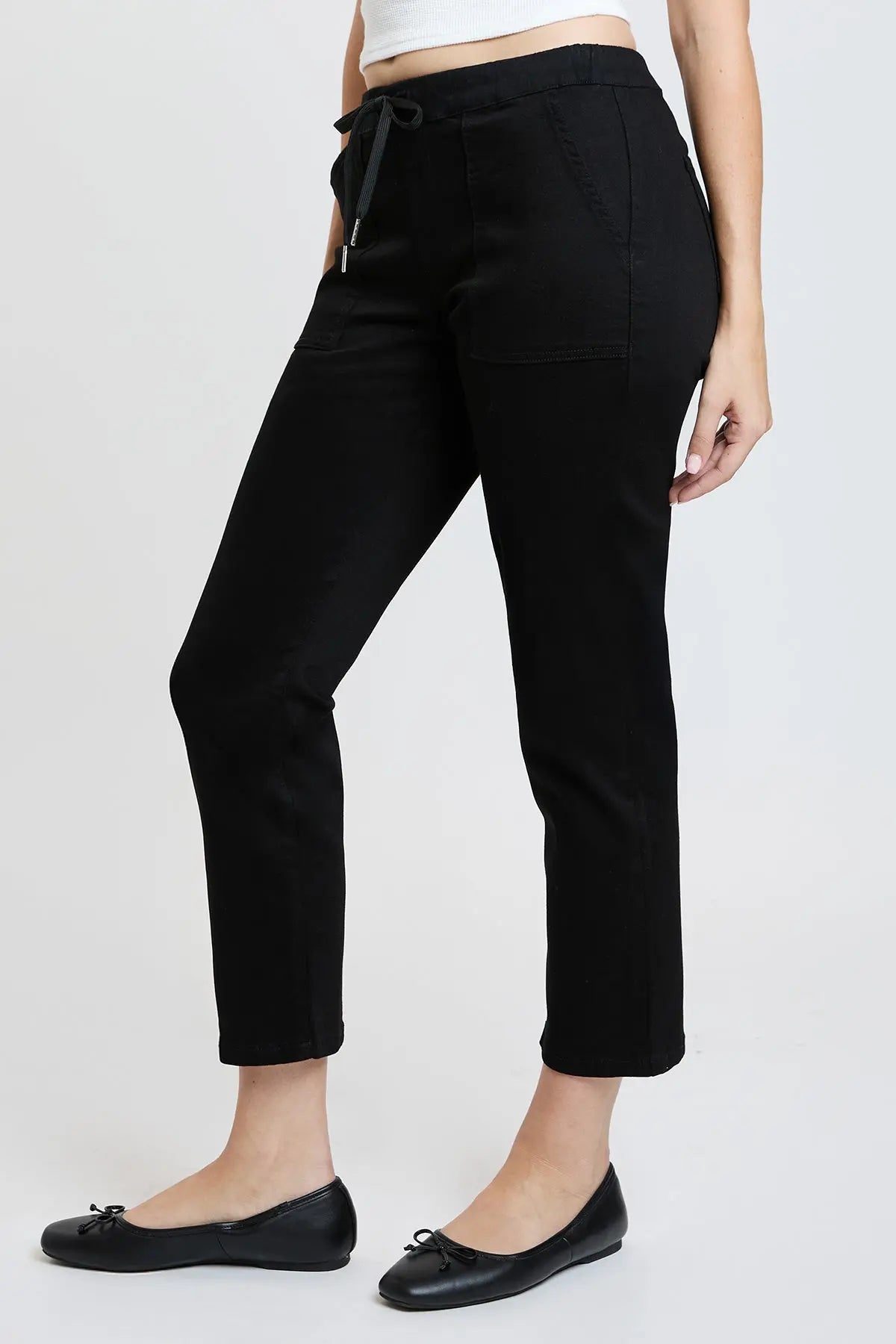 Women's High Rise Pull On Straight Jogger YMI JEANS