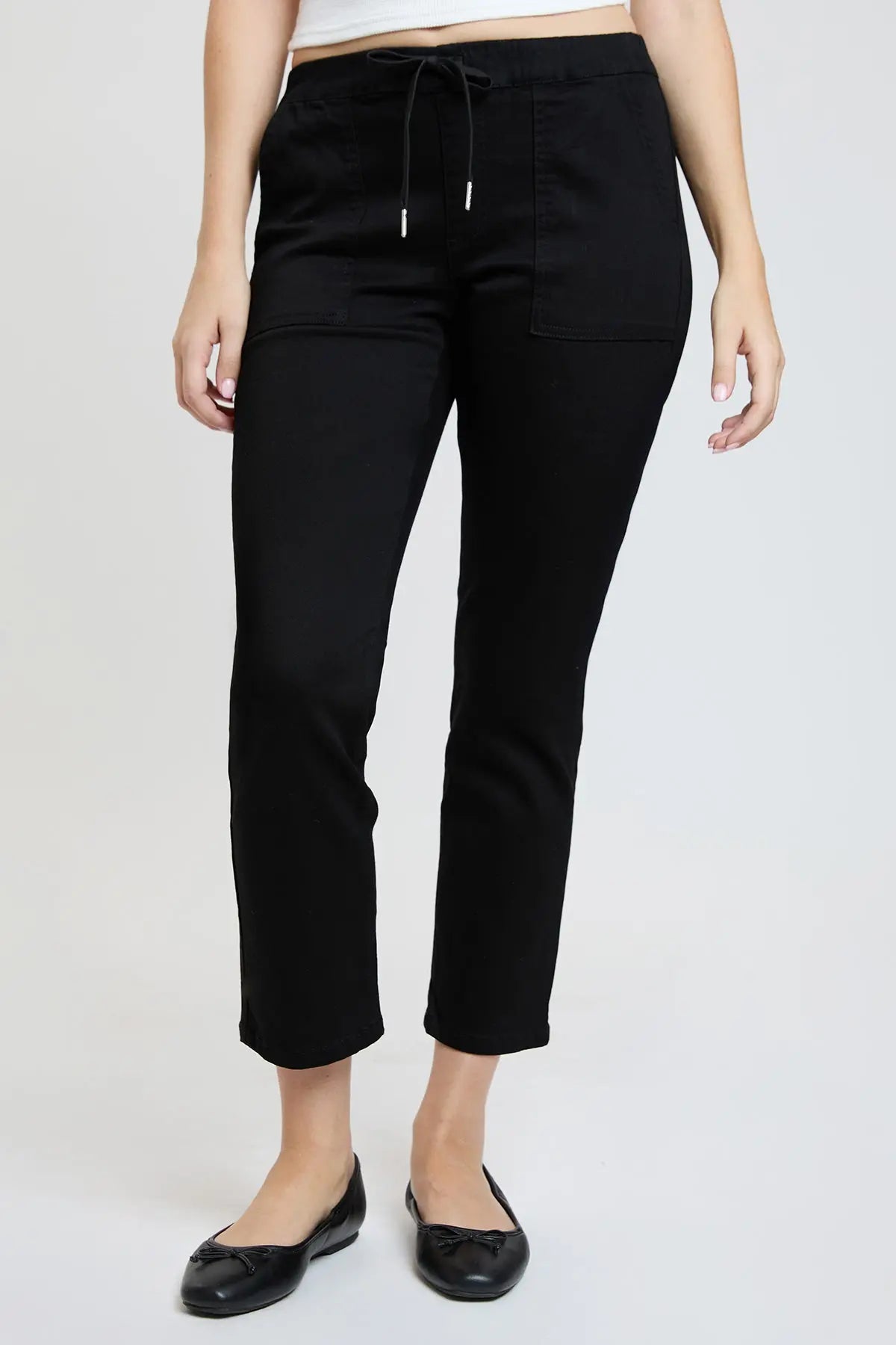 Women's High Rise Pull On Straight Jogger YMI JEANS