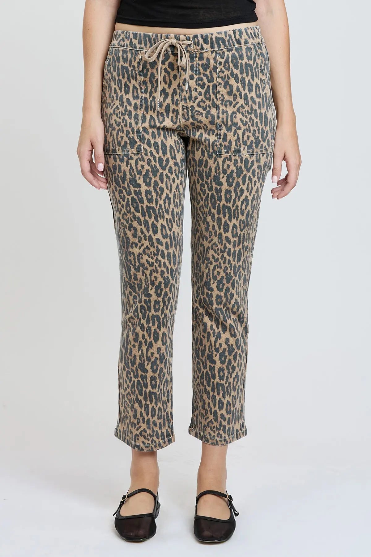 Women's High Rise Pull On Straight Jogger YMI JEANS