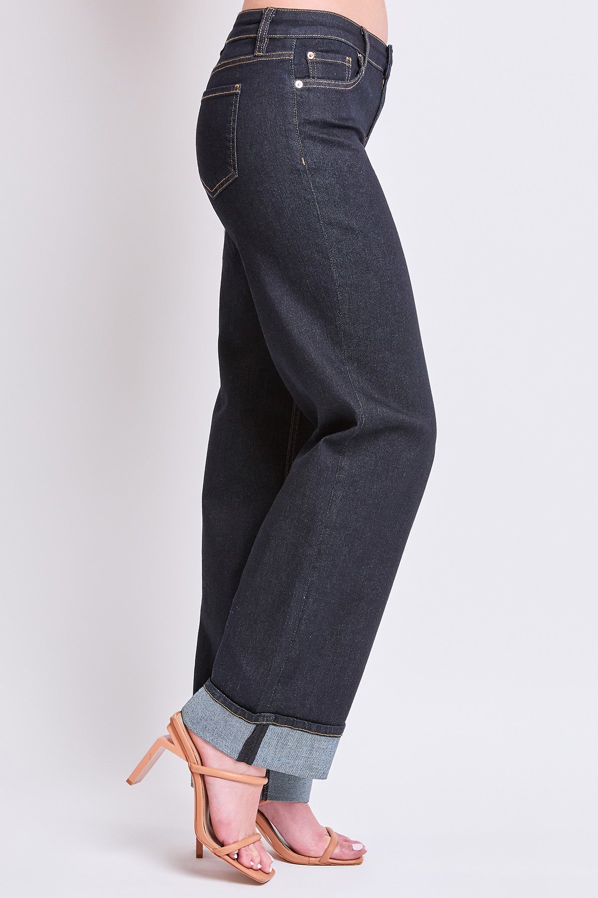 Women's Britney Low Rise Wide Leg Cuff Jeans