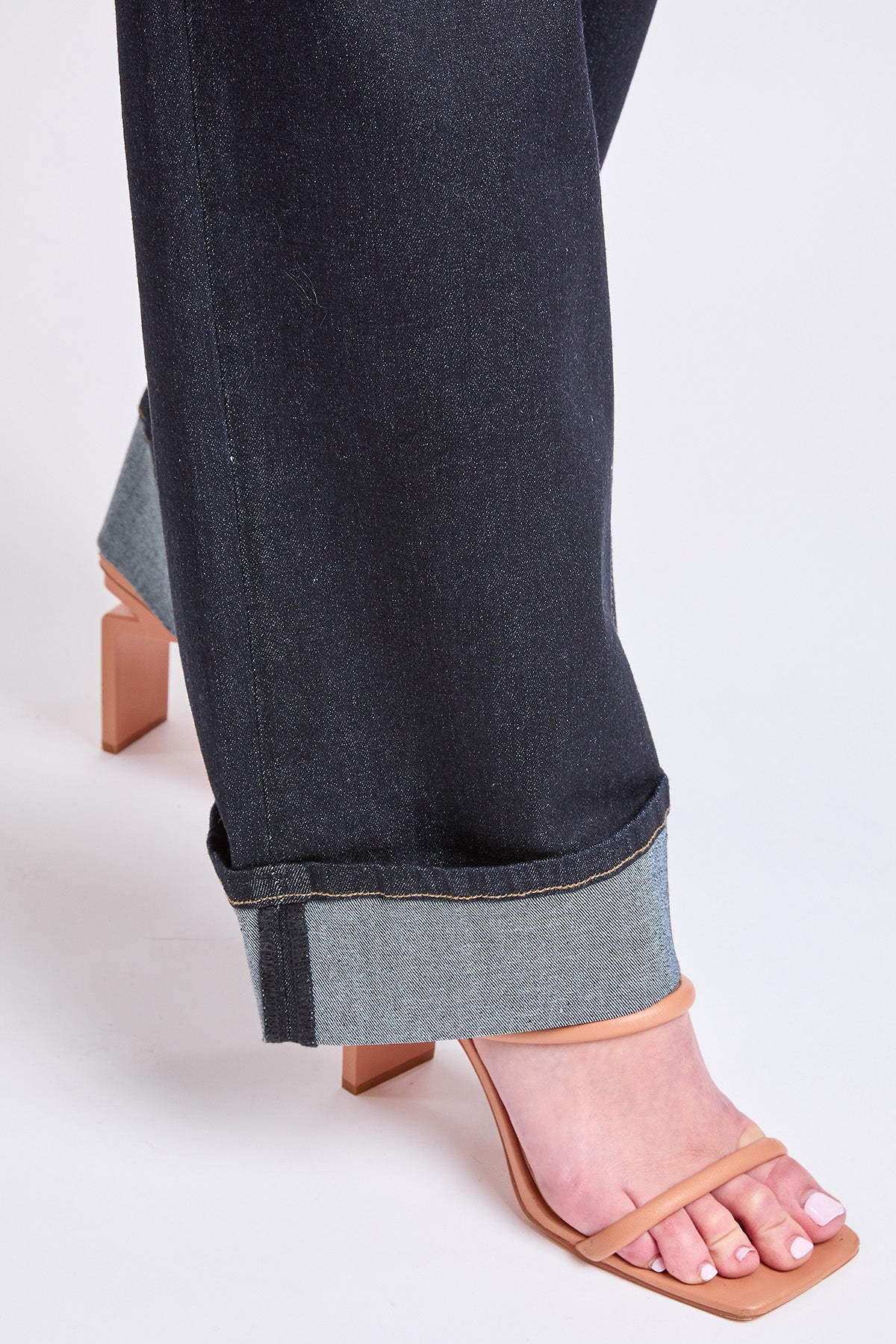 Women's Britney Low Rise Wide Leg Cuff Jeans YMI JEANS