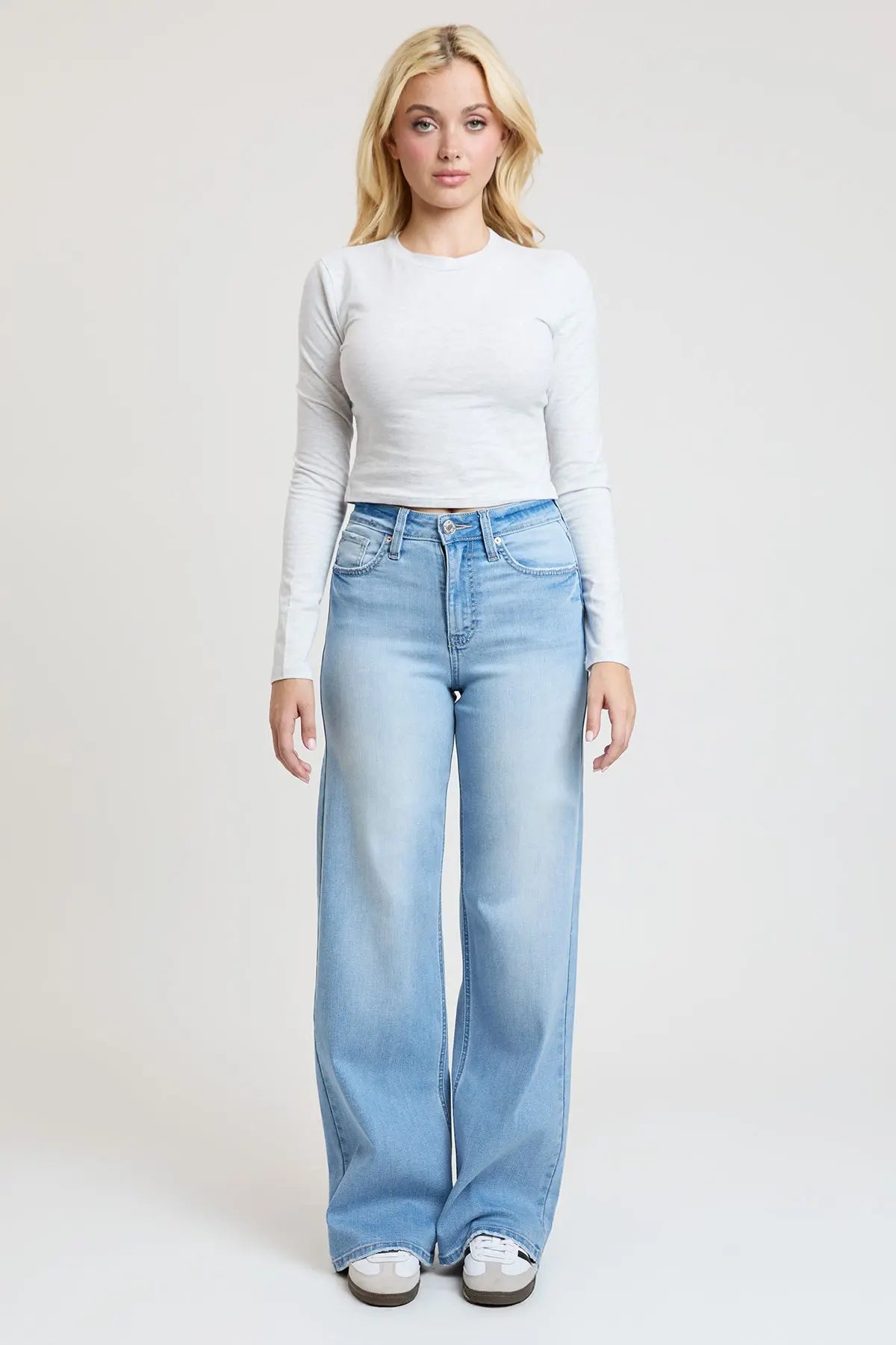 Women's Super Soft High Rise Wide Leg Jeans YMI JEANS