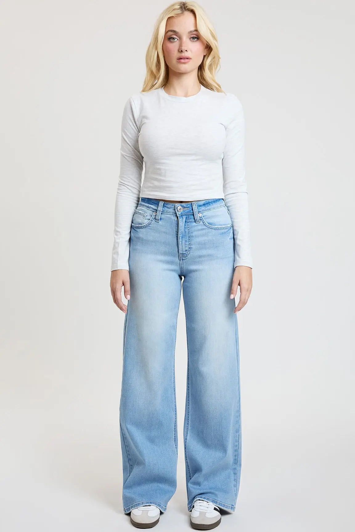 Women's Super Soft High Rise Wide Leg Jeans YMI JEANS