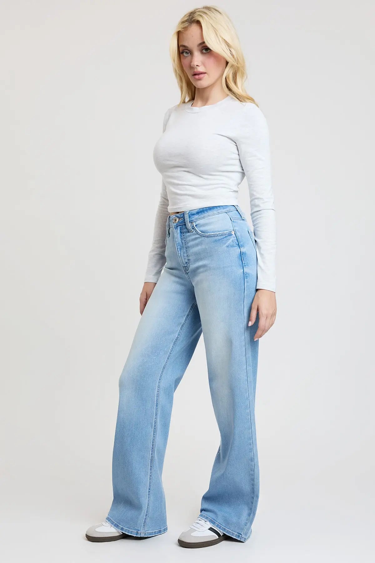 Women's Super Soft High Rise Wide Leg Jeans YMI JEANS