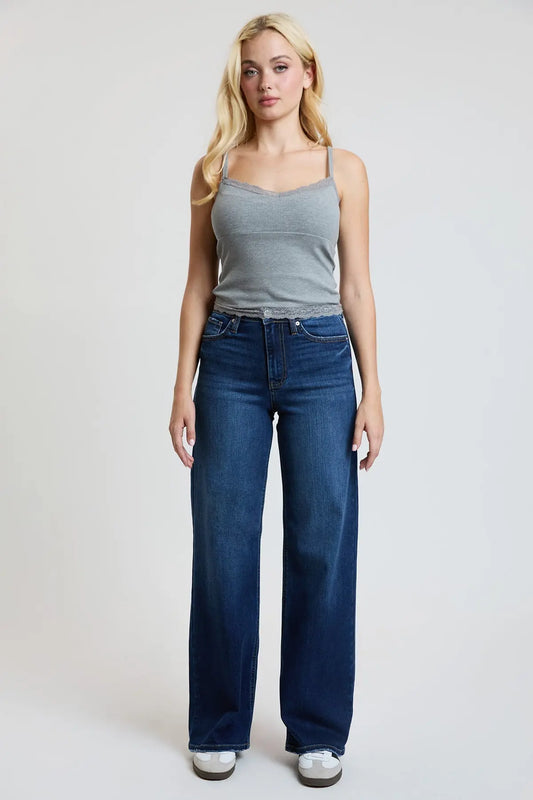 Women's Super Soft High Rise Wide Leg Jeans YMI JEANS