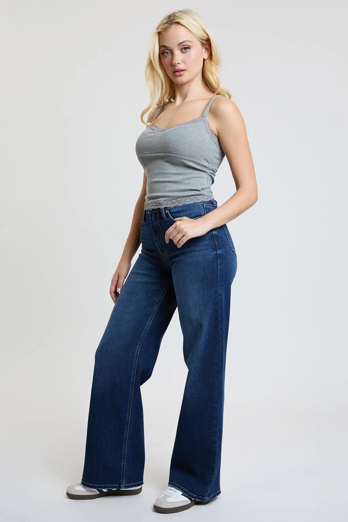 Women's Super Soft High Rise Wide Leg Jeans YMI JEANS