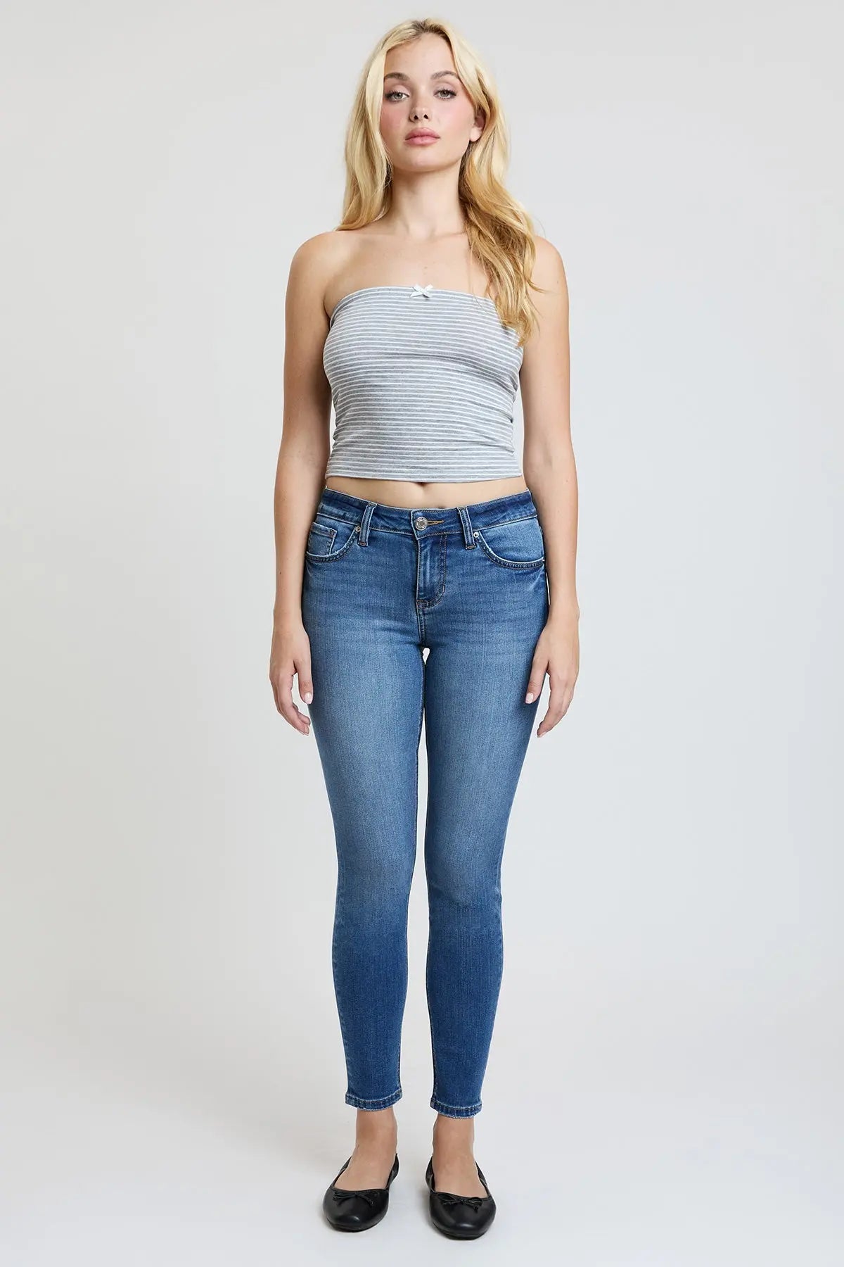 Women's Super Soft Mid Rise Skinny Jeans YMI JEANS