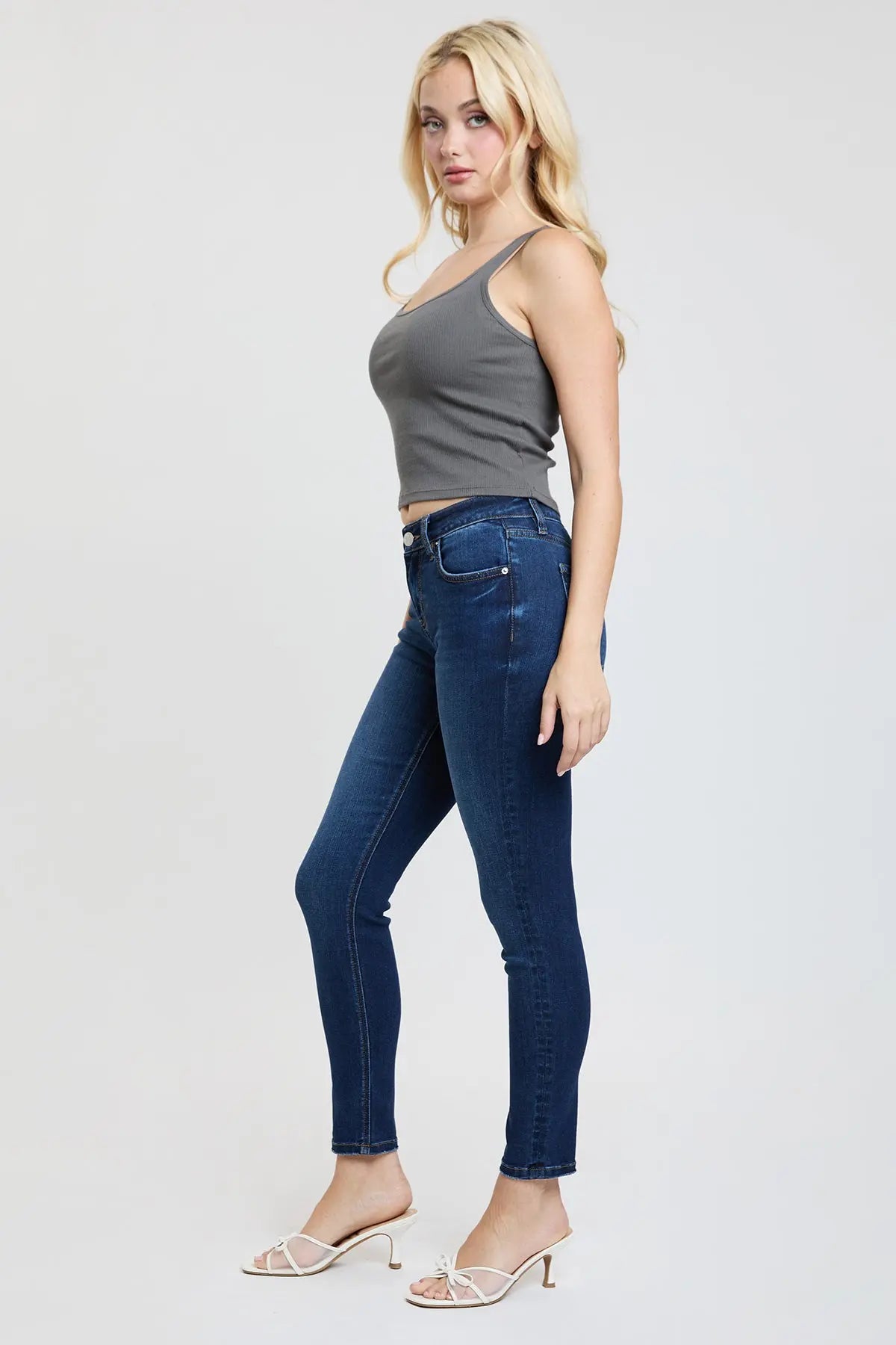 Women's Super Soft Mid Rise Skinny Jeans YMI JEANS