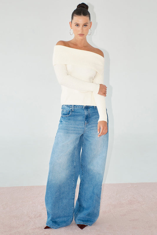 YMI JEANS Women's Billie Baggy Wide Leg Jeans - Main Product Image
