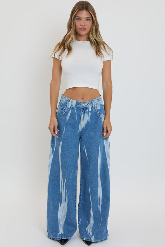 YMI JEANS Women's Wide Leg Billie Baggy Jeans - Main Product Image