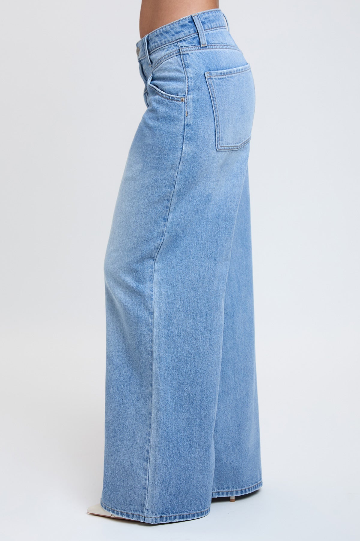 YMI JEANS Women's Relaxed Extra Baggy Wide Leg Jeans - Full View