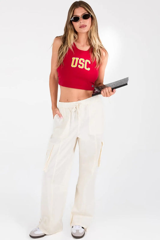 Women's Mid Rise Pull On Cargo Pants YMI JEANS