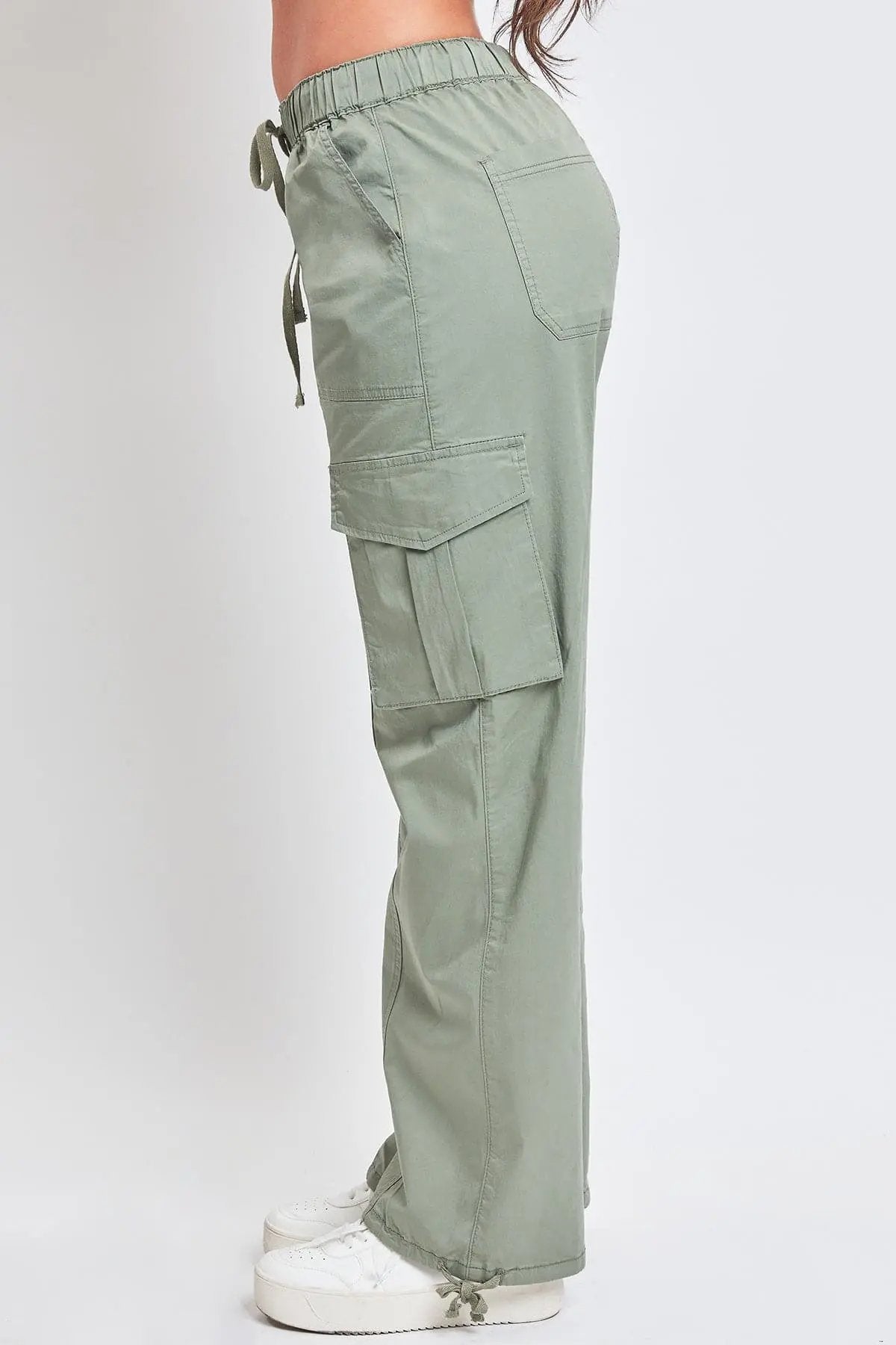Women's Mid Rise Pull On Cargo Pants - Love Salve