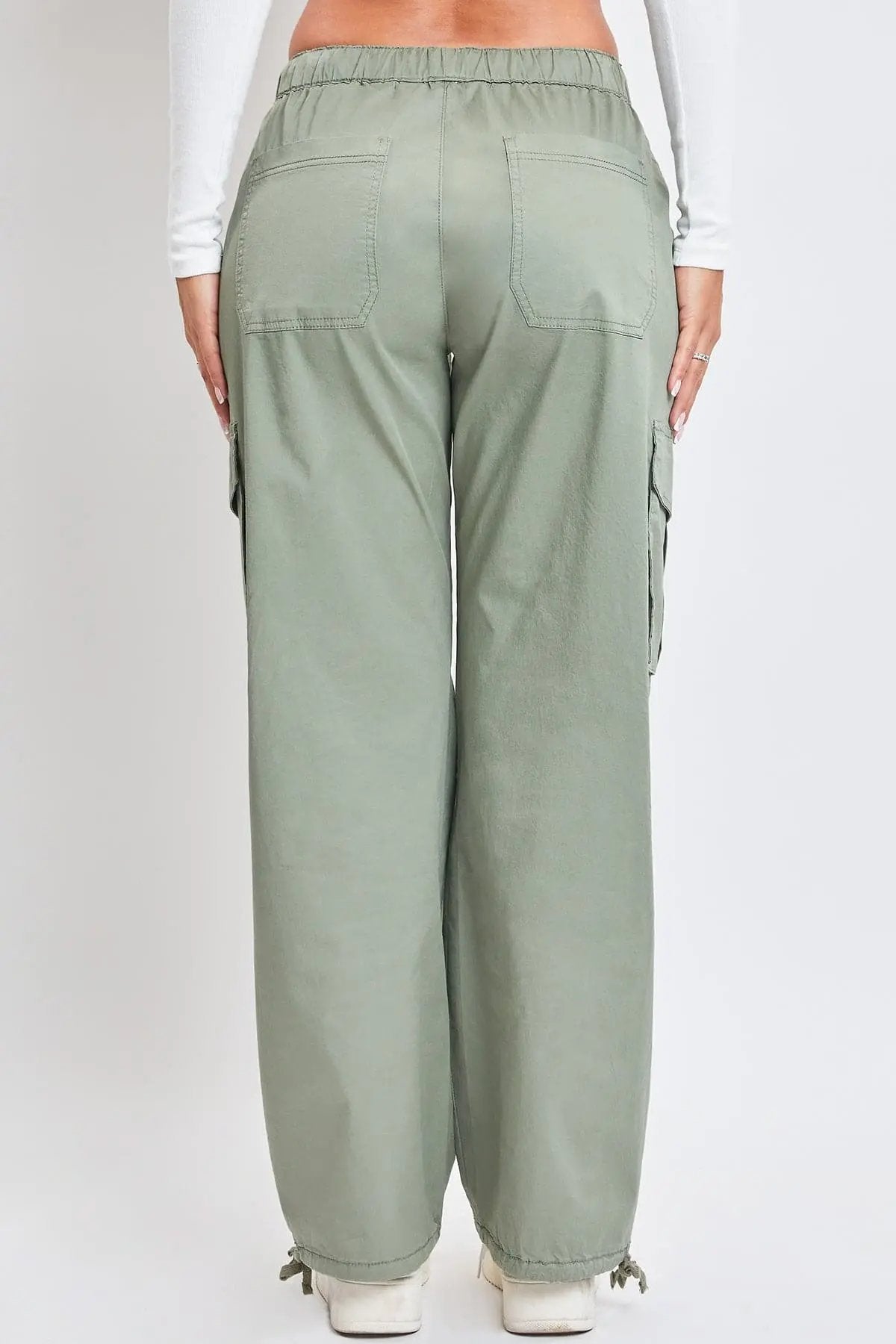 Women's Mid Rise Pull On Cargo Pants - Love Salve