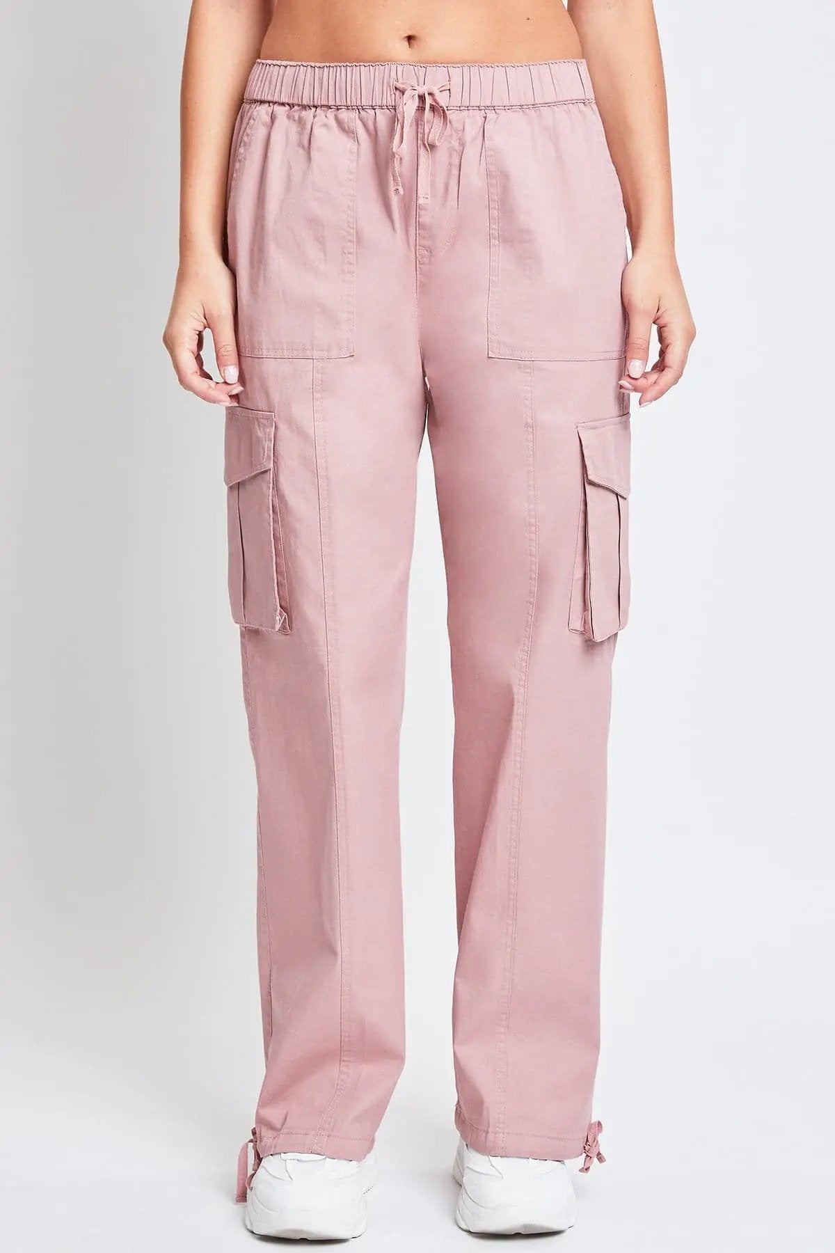 Women's Mid Rise Pull On Cargo Pants - Love Salve