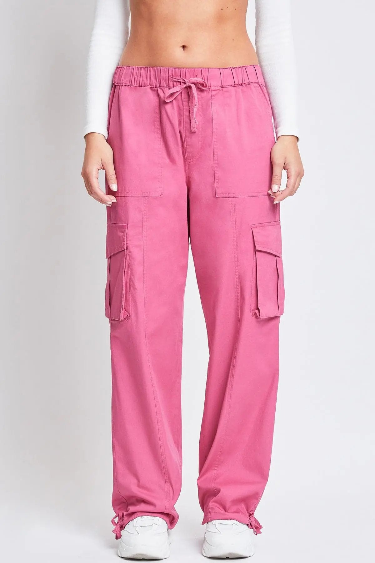 Women's Mid Rise Pull On Cargo Pants - Love Salve