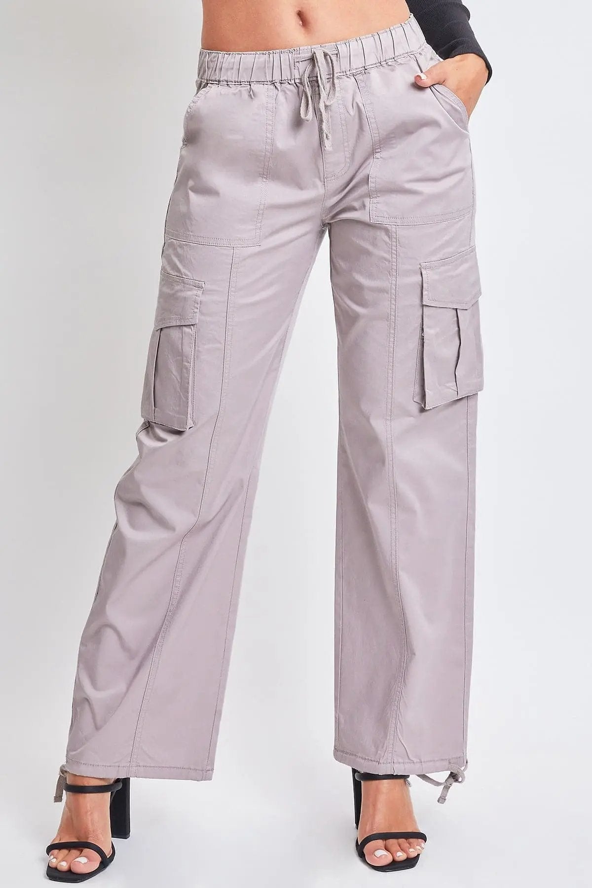 Women's Mid Rise Pull On Cargo Pants - Love Salve