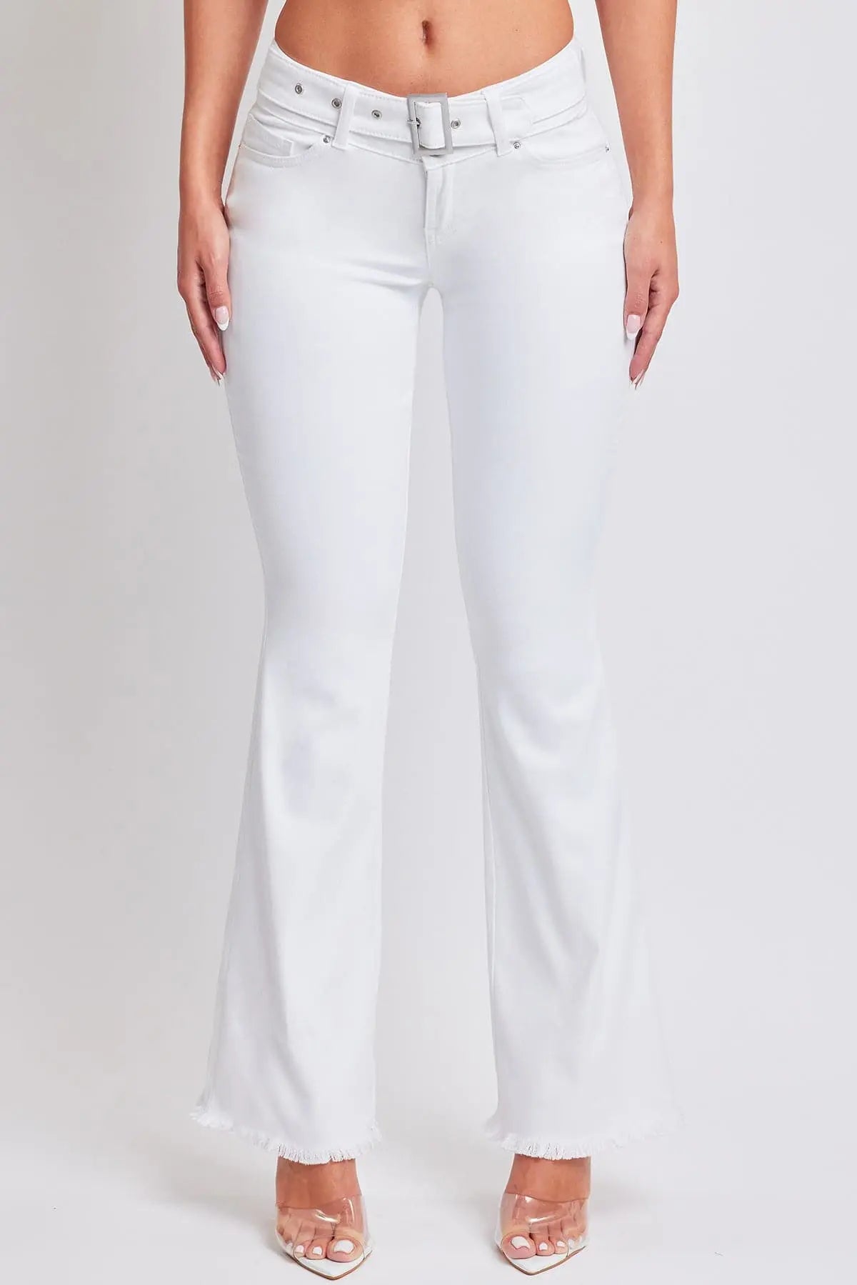 Women's Belted Flare Jeans YMI JEANS