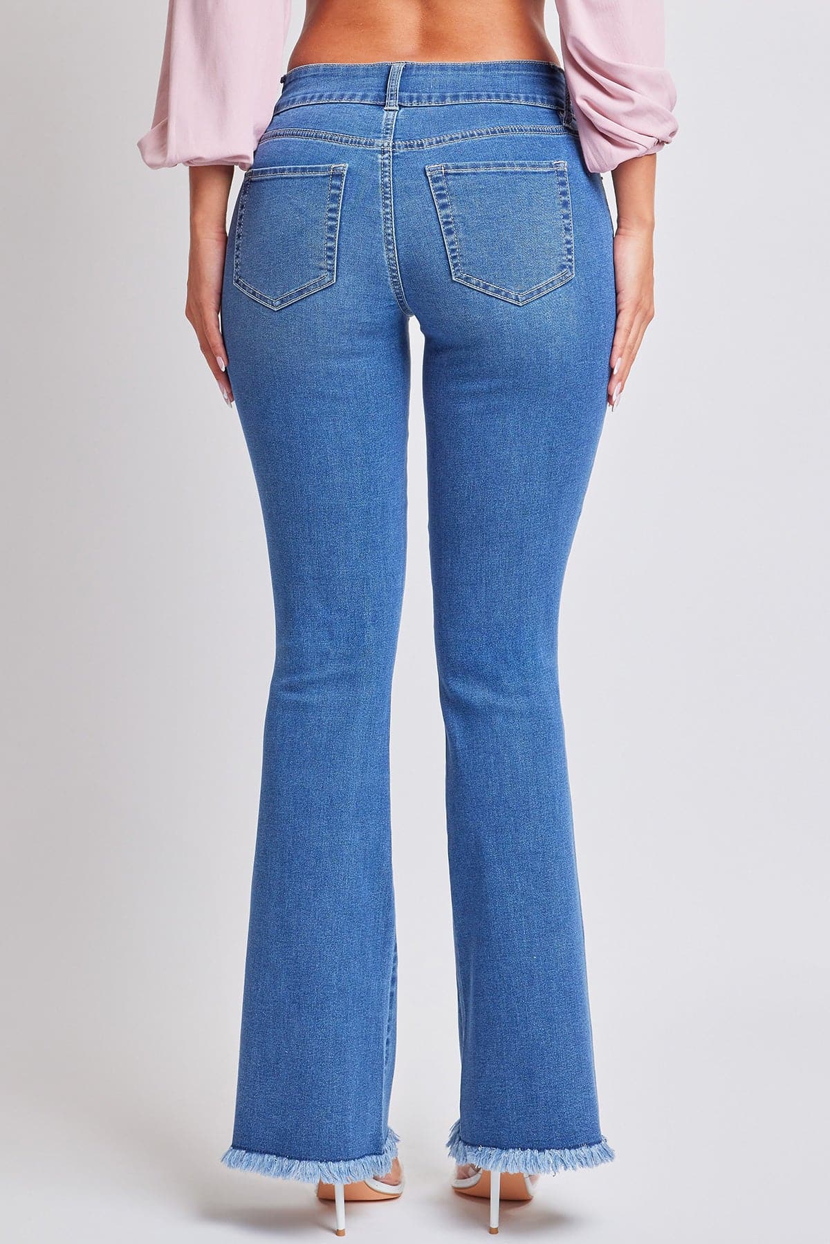 Women's Belted Flare Jeans YMI JEANS
