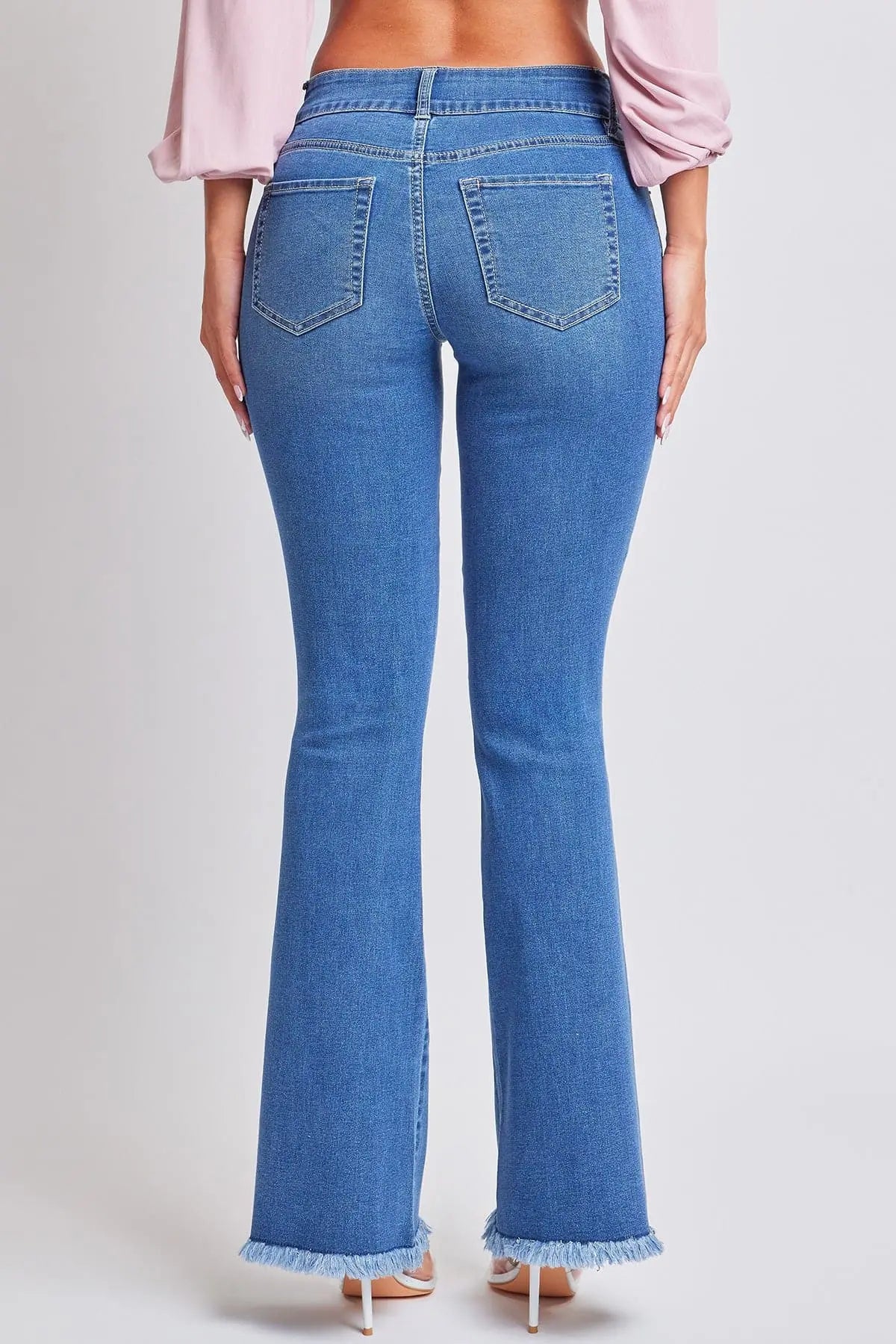 Women's Belted Flare Jeans YMI JEANS