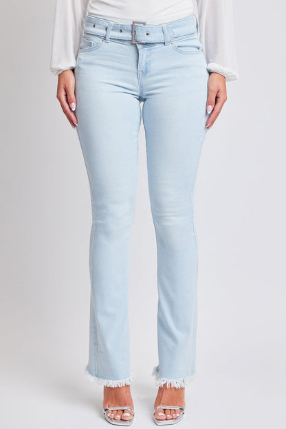 Women's Belted Flare Jeans - Love Salve 