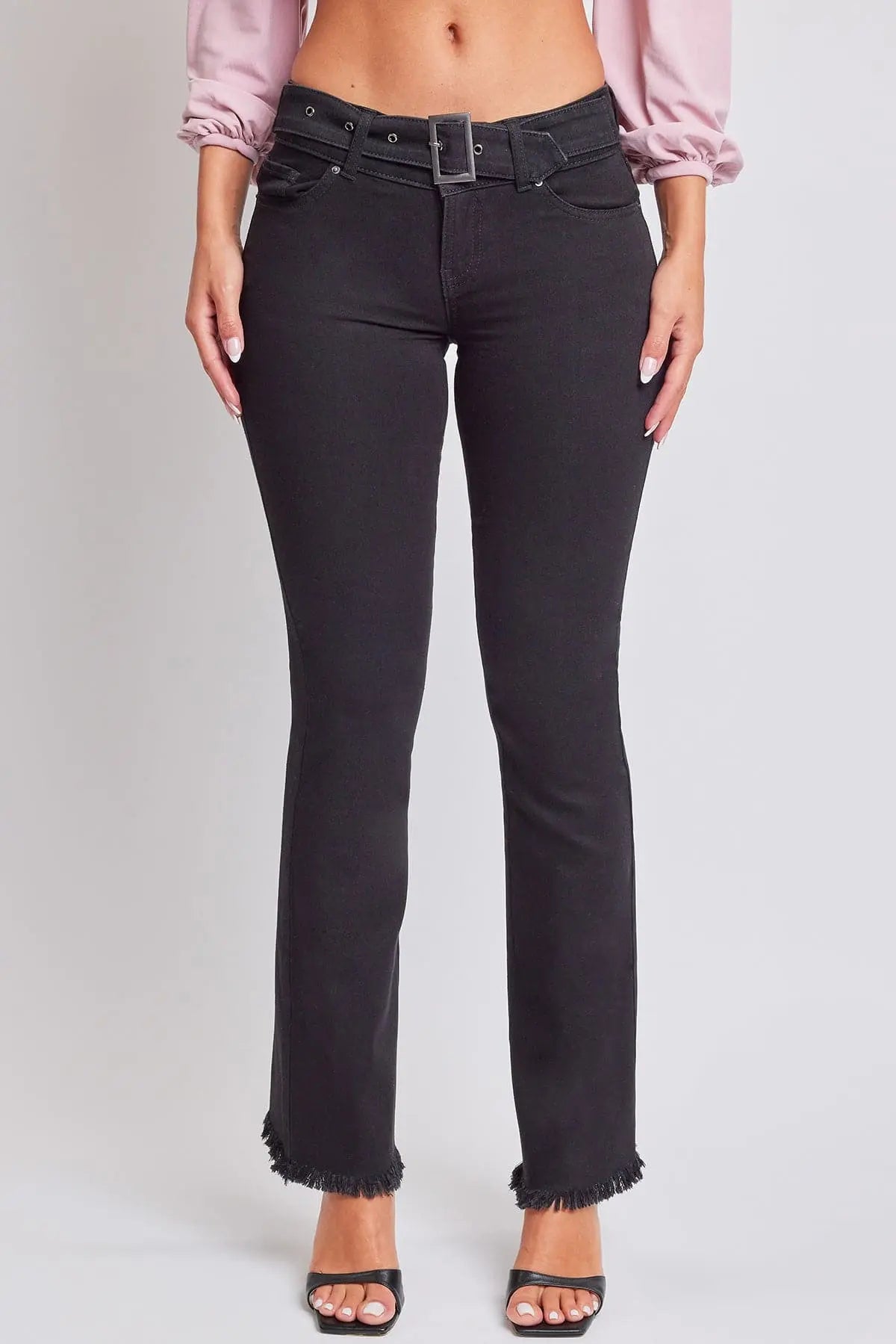 Women's Belted Flare Jeans YMI JEANS